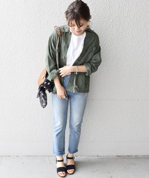 ROTHCO（ロスコ）の「ROTHCO:BDU ハードウォッシュミリタリージャケット◇◇（ミリタリージャケット・レディース・オリーブ/カモフラージュ/ベージュ・ONE SIZE）」の6枚目の写真