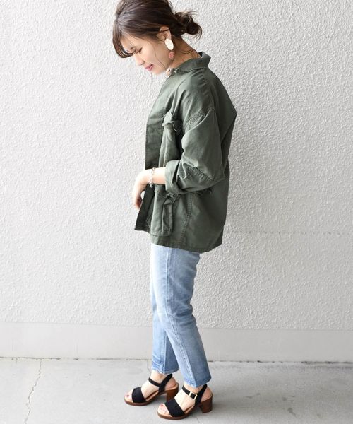 ROTHCO（ロスコ）の「ROTHCO:BDU ハードウォッシュミリタリージャケット◇◇（ミリタリージャケット・レディース・オリーブ/カモフラージュ/ベージュ・ONE SIZE）」の7枚目の写真