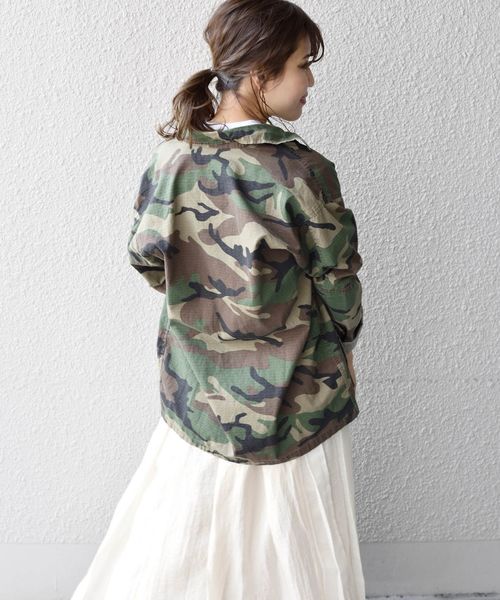 ROTHCO（ロスコ）の「ROTHCO:BDU ハードウォッシュミリタリージャケット◇◇（ミリタリージャケット・レディース・オリーブ/カモフラージュ/ベージュ・ONE SIZE）」の11枚目の写真