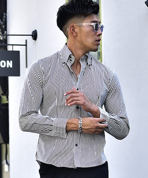 JOKER（ジョーカー）の「日本製 国産 長袖シャツ ビジネスシャツ 春服（シャツ/ブラウス・メンズ・レッド/サックスブルー/ネイビー/ブラック/ホワイト/ライトピンク/ブルー系その他/ホワイト系その他/ブラック系その他/ワイン/ブルー系その他2・LL/M/L）」の5枚目の写真