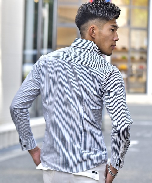 JOKER（ジョーカー）の「日本製 国産 長袖シャツ ビジネスシャツ 春服（シャツ/ブラウス・メンズ・レッド/サックスブルー/ネイビー/ブラック/ホワイト/ライトピンク/ブルー系その他/ホワイト系その他/ブラック系その他/ワイン/ブルー系その他2・LL/M/L）」の8枚目の写真