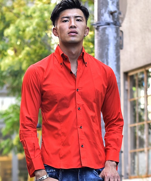 JOKER（ジョーカー）の「日本製 国産 長袖シャツ ビジネスシャツ 春服（シャツ/ブラウス・メンズ・レッド/サックスブルー/ネイビー/ブラック/ホワイト/ライトピンク/ブルー系その他/ホワイト系その他/ブラック系その他/ワイン/ブルー系その他2・LL/M/L）」の11枚目の写真