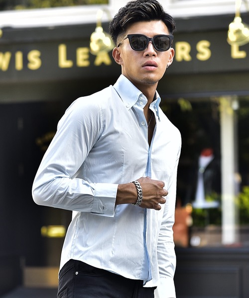 JOKER（ジョーカー）の「日本製 国産 長袖シャツ ビジネスシャツ 春服（シャツ/ブラウス・メンズ・レッド/サックスブルー/ネイビー/ブラック/ホワイト/ライトピンク/ブルー系その他/ホワイト系その他/ブラック系その他/ワイン/ブルー系その他2・LL/M/L）」の7枚目の写真