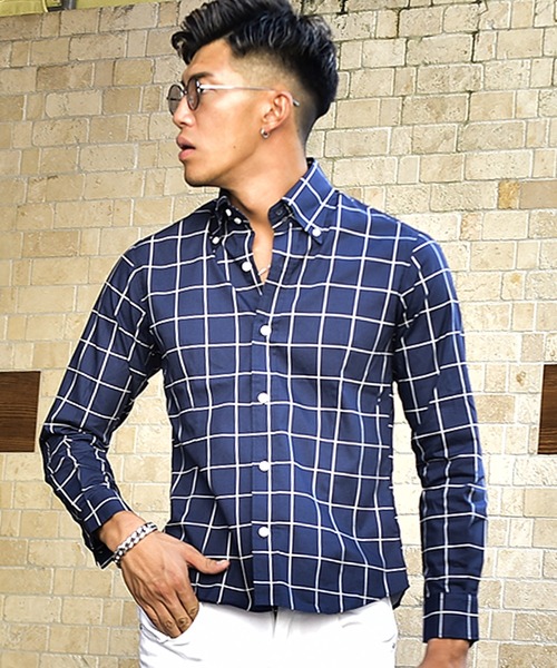 JOKER（ジョーカー）の「日本製 国産 長袖シャツ ビジネスシャツ 春服（シャツ/ブラウス・メンズ・レッド/サックスブルー/ネイビー/ブラック/ホワイト/ライトピンク/ブルー系その他/ホワイト系その他/ブラック系その他/ワイン/ブルー系その他2・LL/M/L）」の9枚目の写真