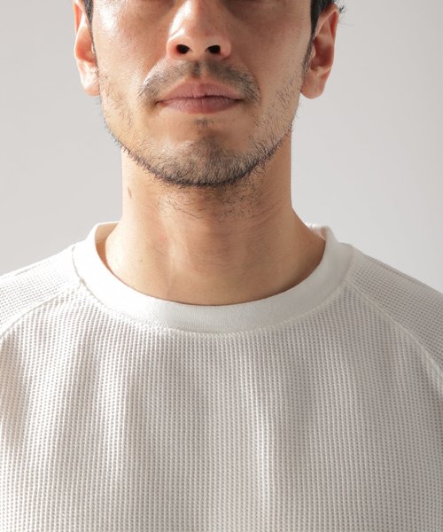 BAYFLOW（ベイフロー）の「【EVERLAST(エバーラスト)】ワッフルハーフスリーブT（Tシャツ/カットソー・メンズ・ホワイト/ブラック/カーキ・SMALL/MEDIUM/LARGE）」の11枚目の写真