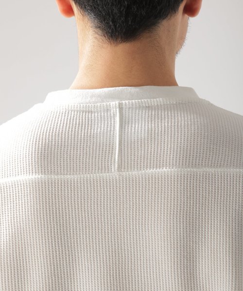 BAYFLOW（ベイフロー）の「【EVERLAST(エバーラスト)】ワッフルハーフスリーブT（Tシャツ/カットソー・メンズ・ホワイト/ブラック/カーキ・SMALL/MEDIUM/LARGE）」の12枚目の写真