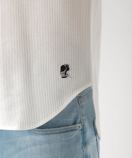BAYFLOW（ベイフロー）の「【EVERLAST(エバーラスト)】ワッフルハーフスリーブT（Tシャツ/カットソー・メンズ・ホワイト/ブラック/カーキ・SMALL/MEDIUM/LARGE）」の14枚目の写真