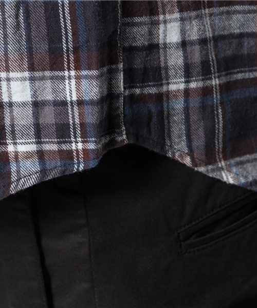VENCEEXCHANGE（ヴァンスエクスチェンジ）の「M チェック×デニムシャツLS（シャツ/ブラウス・メンズ・ネイビー/レッド・SMALL/LARGE/MEDIUM）」の10枚目の写真
