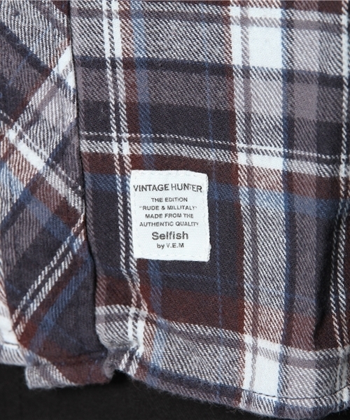 VENCEEXCHANGE（ヴァンスエクスチェンジ）の「M チェック×デニムシャツLS（シャツ/ブラウス・メンズ・ネイビー/レッド・SMALL/LARGE/MEDIUM）」の11枚目の写真