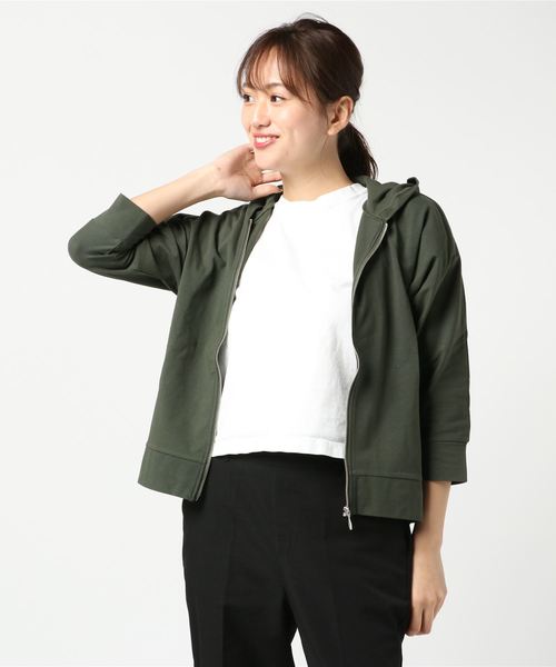 Petit Honfleur（プチオンフルール）の「ジップカーディガン（カーディガン/ボレロ・レディース・ネイビー/グレー/カーキ・M size/L size）」の10枚目の写真