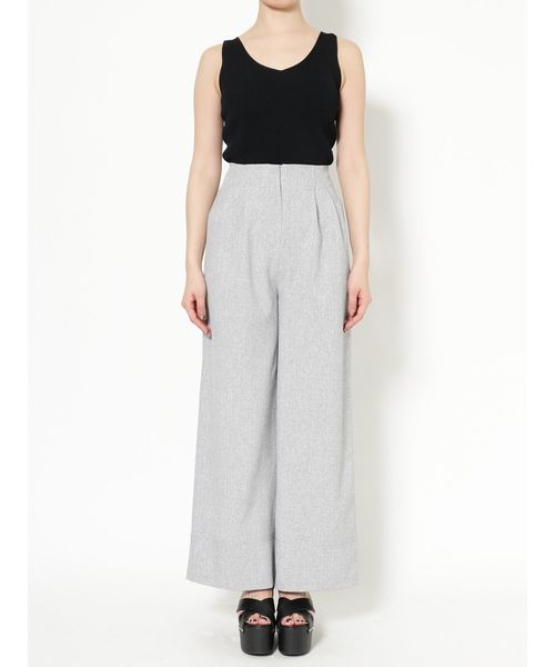 EMODA（エモダ）の「ヘムアップワイドパンツ（その他パンツ・レディース・ブラック/ベージュ/グレー・SMALL/MEDIUM）」の6枚目の写真