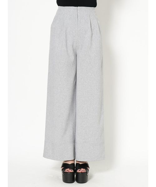 EMODA（エモダ）の「ヘムアップワイドパンツ（その他パンツ・レディース・ブラック/ベージュ/グレー・SMALL/MEDIUM）」の7枚目の写真