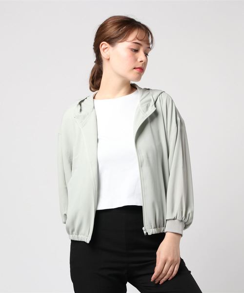 one way（ワンウェイ）の「ジョーゼットパーカー（その他アウター・レディース・ホワイト/ライトグレー/ライトピンク/ベージュ・M）」の2枚目の写真