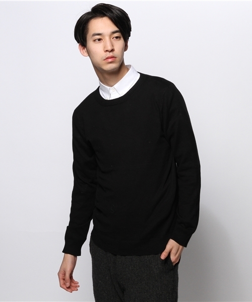 JOURNAL STANDARD(ジャーナルスタンダード)の「コットン/カシミヤ クルーネックニット #(ニット/セーター・メンズ・ブラック/グレー/ネイビー/ブルー系その他・LARGE/MEDIUM)」の11枚目の写真