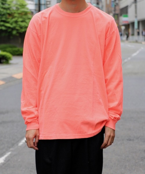 C.E.L.STORE（セルストア）の「COMFORT COLORS/コンフォートカラーズ GARMENT DYE LS（Tシャツ/カットソー・メンズ・ホワイト/オレンジ/エメラルド/ブラック/ネイビー・MEDIUM/X-LARGE/LARGE/SMALL）」の5枚目の写真