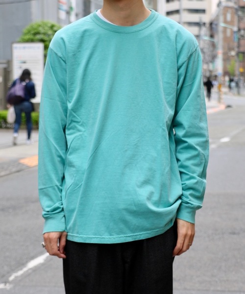 C.E.L.STORE（セルストア）の「COMFORT COLORS/コンフォートカラーズ GARMENT DYE LS（Tシャツ/カットソー・メンズ・ホワイト/オレンジ/エメラルド/ブラック/ネイビー・MEDIUM/X-LARGE/LARGE/SMALL）」の9枚目の写真