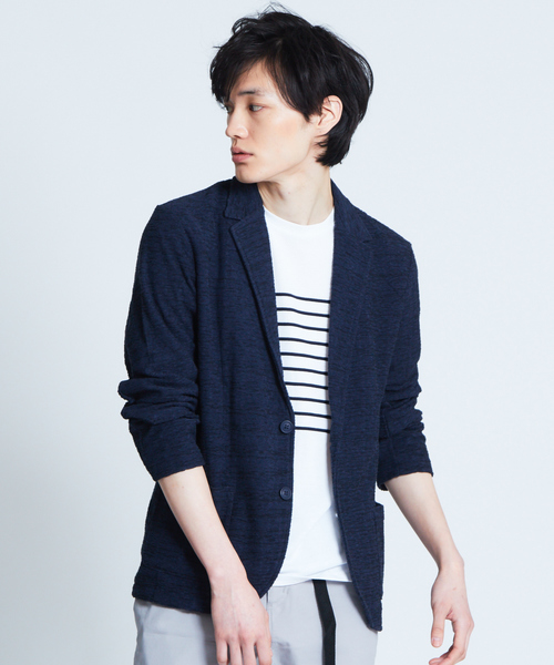 ABAHOUSE GRAY(アバハウスグレイ)の「【展開店舗限定】【セットアップ対応】ランダムパイルジャケット(テーラードジャケット・メンズ・ライトグレー/ネイビー/ダークネイビー・46/48/50)」の3枚目の写真