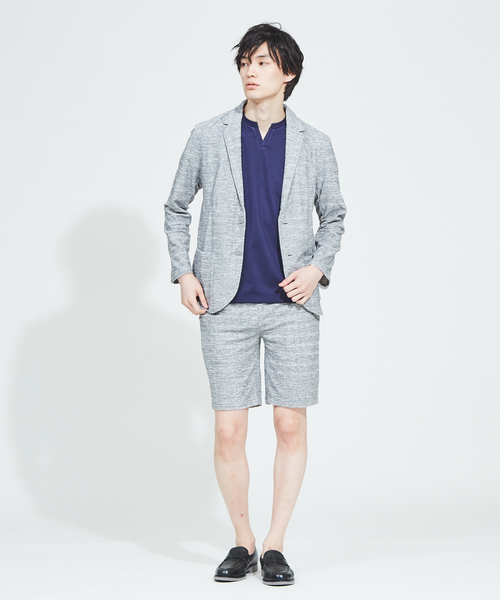 ABAHOUSE GRAY(アバハウスグレイ)の「【展開店舗限定】【セットアップ対応】ランダムパイルジャケット(テーラードジャケット・メンズ・ライトグレー/ネイビー/ダークネイビー・46/48/50)」の7枚目の写真