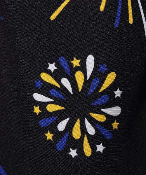 ８(eight)（エイト）の「総柄シャツ ファイヤー柄 シャツ 開襟シャツ（シャツ/ブラウス・メンズ・ホワイト/ブラック/マルチ・MEDIUM/LARGE/X-LARGE）」の4枚目の写真