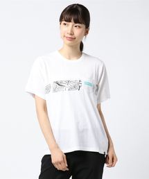 W DOMINO STRIPE POCKET CREW / ハーレー レディース プリントTシャツ サーフカジュアル