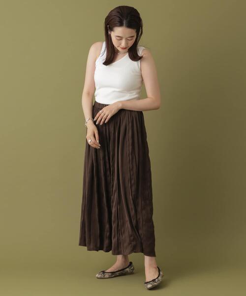 ITEMS URBANRESEARCH（アイテムズ アーバンリサーチ）の「ワンショルダーリブニット（ニット/セーター・レディース・ブラック/ベージュ/オフホワイト/イエロー/グリーン・FREE）」の6枚目の写真