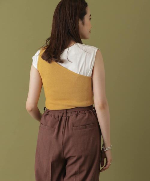 ITEMS URBANRESEARCH（アイテムズ アーバンリサーチ）の「ワンショルダーリブニット（ニット/セーター・レディース・ブラック/ベージュ/オフホワイト/イエロー/グリーン・FREE）」の19枚目の写真