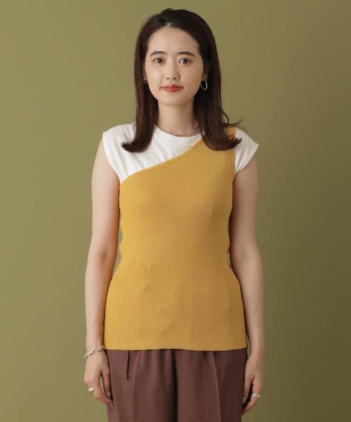 ITEMS URBANRESEARCH（アイテムズ アーバンリサーチ）の「ワンショルダーリブニット（ニット/セーター・レディース・ブラック/ベージュ/オフホワイト/イエロー/グリーン・FREE）」の13枚目の写真