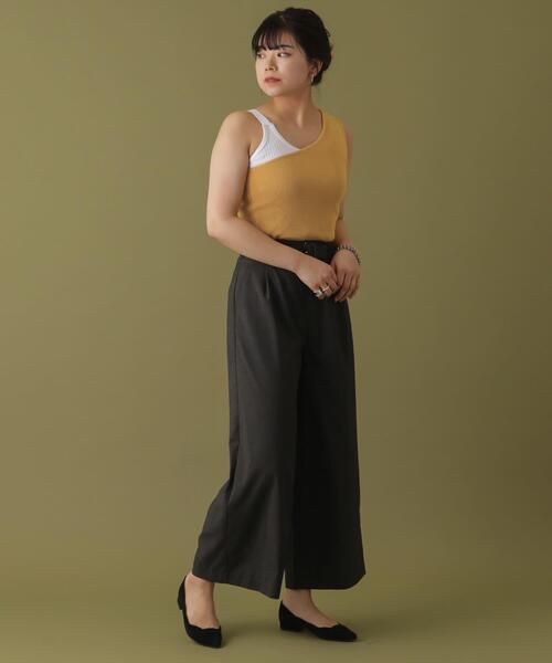 ITEMS URBANRESEARCH（アイテムズ アーバンリサーチ）の「ワンショルダーリブニット（ニット/セーター・レディース・ブラック/ベージュ/オフホワイト/イエロー/グリーン・FREE）」の13枚目の写真