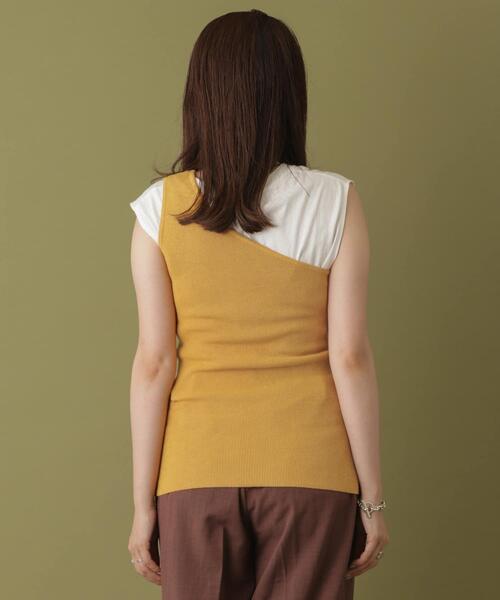 ITEMS URBANRESEARCH（アイテムズ アーバンリサーチ）の「ワンショルダーリブニット（ニット/セーター・レディース・ブラック/ベージュ/オフホワイト/イエロー/グリーン・FREE）」の16枚目の写真
