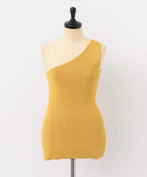 ITEMS URBANRESEARCH（アイテムズ アーバンリサーチ）の「ワンショルダーリブニット（ニット/セーター・レディース・ブラック/ベージュ/オフホワイト/イエロー/グリーン・FREE）」の17枚目の写真