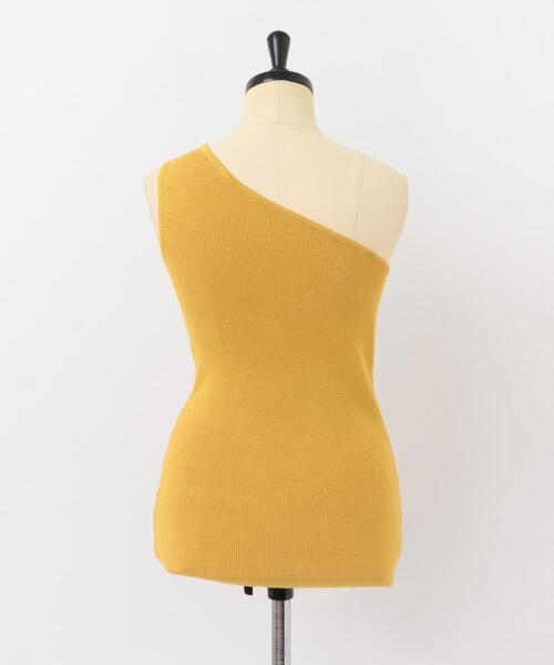 ITEMS URBANRESEARCH（アイテムズ アーバンリサーチ）の「ワンショルダーリブニット（ニット/セーター・レディース・ブラック/ベージュ/オフホワイト/イエロー/グリーン・FREE）」の9枚目の写真
