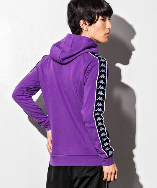 Kappa（カッパ）の「Kappa(カッパ)BANDA OMINI ロゴラインパーカー（パーカー・メンズ・パープル/レッド/ホワイト/ダークグリーン・M/L/S/XL）」の10枚目の写真