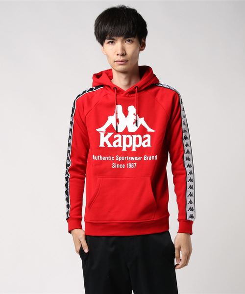 Kappa（カッパ）の「Kappa(カッパ)BANDA OMINI ロゴラインパーカー（パーカー・メンズ・パープル/レッド/ホワイト/ダークグリーン・M/L/S/XL）」の21枚目の写真