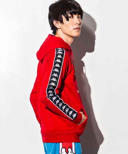 Kappa（カッパ）の「Kappa(カッパ)BANDA OMINI ロゴラインパーカー（パーカー・メンズ・パープル/レッド/ホワイト/ダークグリーン・M/L/S/XL）」の16枚目の写真