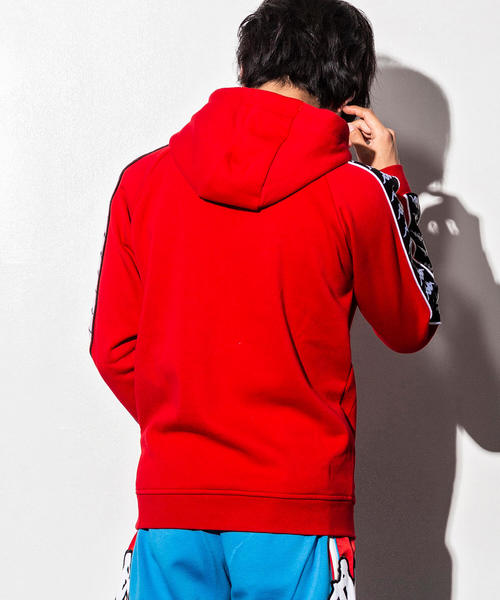 Kappa（カッパ）の「Kappa(カッパ)BANDA OMINI ロゴラインパーカー（パーカー・メンズ・パープル/レッド/ホワイト/ダークグリーン・M/L/S/XL）」の15枚目の写真