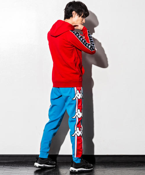 Kappa（カッパ）の「Kappa(カッパ)BANDA OMINI ロゴラインパーカー（パーカー・メンズ・パープル/レッド/ホワイト/ダークグリーン・M/L/S/XL）」の13枚目の写真