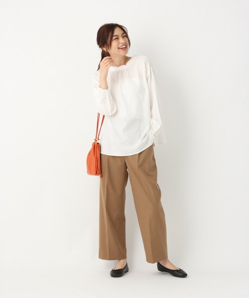 GLOBAL WORK(グローバルワーク)の「2WAYプチエリブラウス/長袖/844892(シャツ/ブラウス・レディース・ホワイト/ブラック・MEDIUM/LARGE)」の13枚目の写真