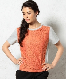 green label relaxing | GC N/Cレースキリカエ S/S POカットソー(Tシャツ/カットソー)