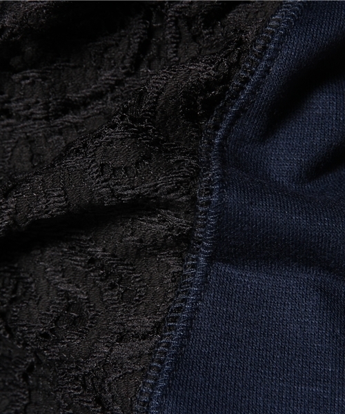 green label relaxing（グリーンレーベルリラクシング）の「GC N/Cレースキリカエ S/S POカットソー ◆（Tシャツ/カットソー・レディース・ホワイト/ブラック/オレンジ・フリー）」の8枚目の写真