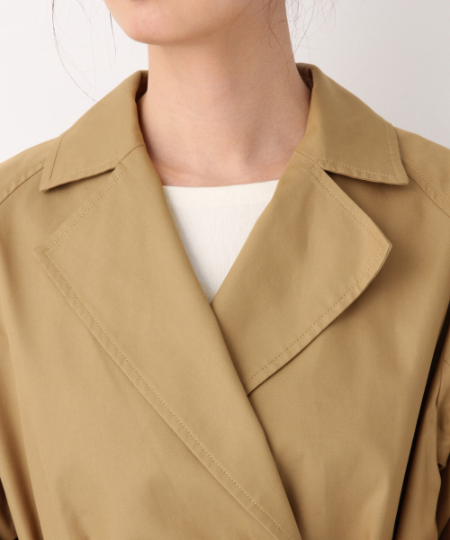 GLOBAL WORK（グローバルワーク）の「軽やかロングトレンチコート/844881（トレンチコート・レディース・ダークブラウン/ベージュ・FREE）」の10枚目の写真