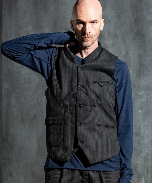 C DIEM(カルペディエム)の「C DIEM(カルペディエム)ストライプベスト(ベスト・メンズ・グレー/ブラック・S/M)」の16枚目の写真