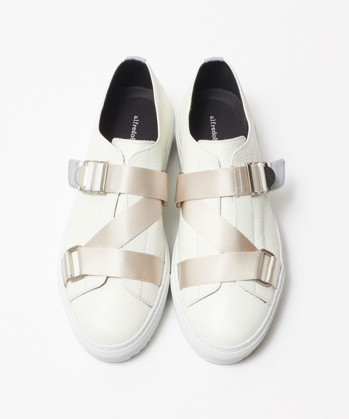 alfredoBANNISTER（アルフレッドバニスター）の「ダブル ベルト スニーカー（スニーカー・メンズ・ホワイト/ブラック・44/40/41/42/43）」の14枚目の写真