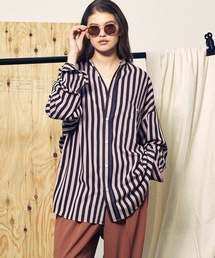 MAISON SPECIAL | 《ユニセックスアイテム》【SPECIAL FACTORY コラボ】マルチファブリックプライムオーバースタンドカラーシャツ 【MAISON SPECIAL/メゾンスペシャル】(シャツ/ブラウス)