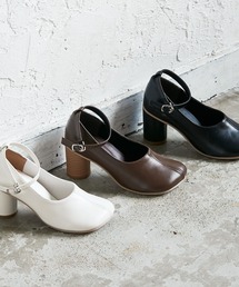 KOBE LETTUCE | ワイドスクエアサークルヒールストラップパンプス(パンプス)