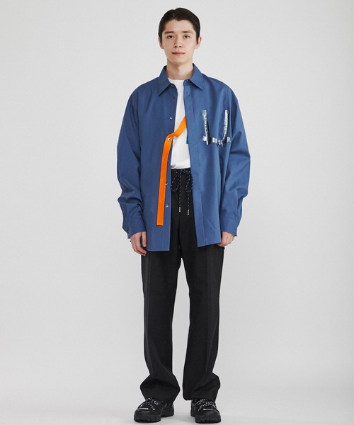 Name.（ネーム）の「【Name.】オフスケールウールオーバーサイズビッグシャツ/NMSH-20SS-003（シャツ/ブラウス・メンズ・ブラック/ブルー・1/0/2）」の4枚目の写真