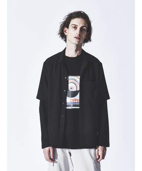 ABAHOUSE(アバハウス)の「【セットアップ対応】リネンライク ストレッチ ウェザー シャツ(シャツ/ブラウス・メンズ・ブラック/カーキ/ブルー系その他・44/46/48)」の2枚目の写真