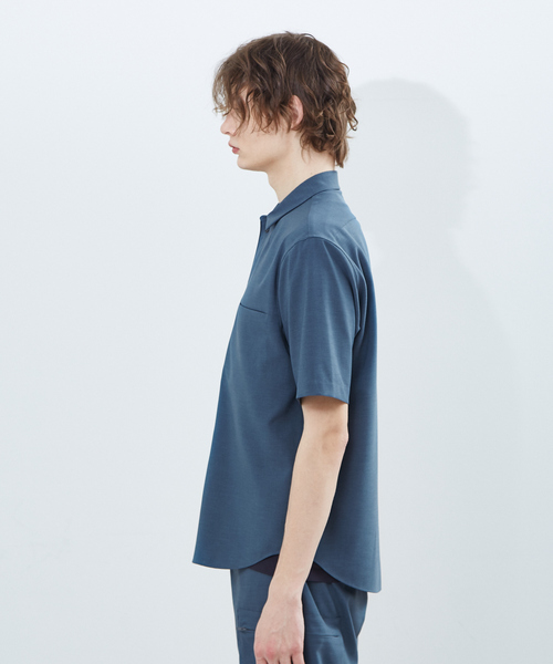 ABAHOUSE(アバハウス)の「【セットアップ対応】リネンライク ストレッチ ウェザー シャツ(シャツ/ブラウス・メンズ・ブラック/カーキ/ブルー系その他・44/46/48)」の6枚目の写真