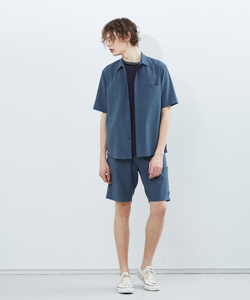 ABAHOUSE(アバハウス)の「【セットアップ対応】リネンライク ストレッチ ウェザー シャツ(シャツ/ブラウス・メンズ・ブラック/カーキ/ブルー系その他・44/46/48)」の14枚目の写真