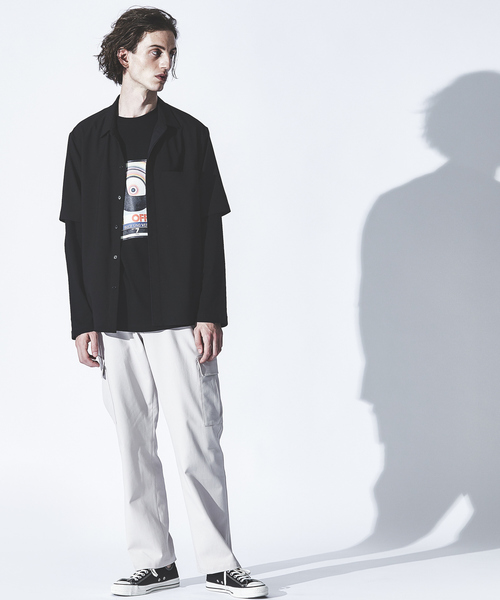 ABAHOUSE(アバハウス)の「【セットアップ対応】リネンライク ストレッチ ウェザー シャツ(シャツ/ブラウス・メンズ・ブラック/カーキ/ブルー系その他・44/46/48)」の16枚目の写真