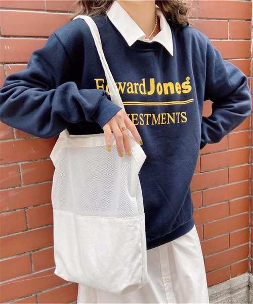 TABI PAL（タビパル）の「メッシュトートバッグ（トートバッグ・レディース・ホワイト/ブラック/ホワイト系その他2/ホワイト系その他/ブラック系その他・FREE）」の2枚目の写真